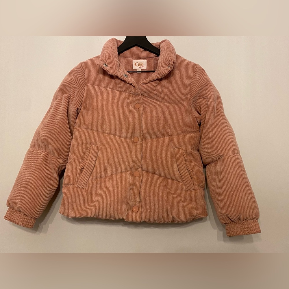 GB Girls Corduroy Puffer Jacket Sz Lg 10/12